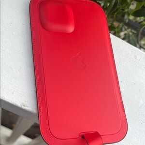 NWOT Apple Red Leather iPhone Case 12 PRO MAX